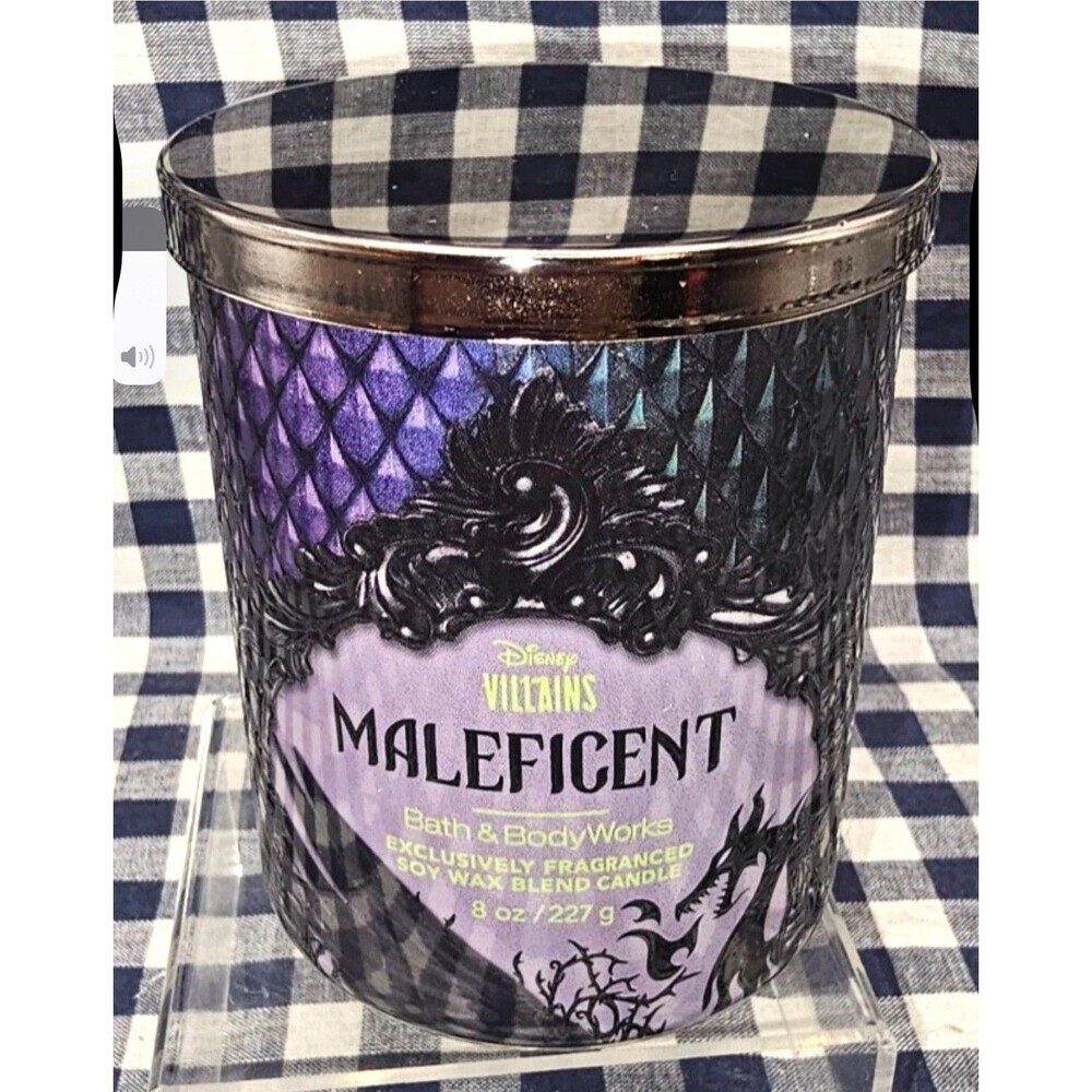 ALL NEW Maleficent DISNEY VILLAINS Single Wick Candle 8 oz Bath & Body Works